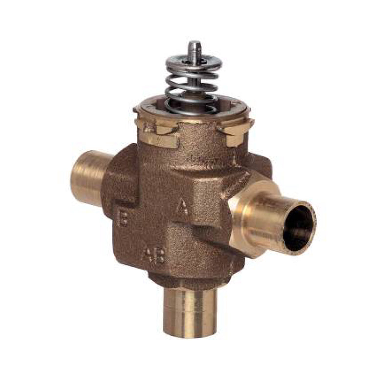 CONJUNTO DE VÁLVULA HIDRÓNICA VCZMA6000/U, VC DE SUDOR DE 3 VIAS DE 1/2 IN CON 4,2 CV Y FLUJO DE APERTURA RÁPIDA, HONEYWELL