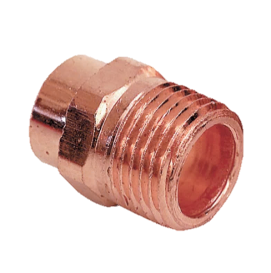 ADAPATADOR COBRE ROSCA EXTERIOR DIAMETRO EXTERIOR