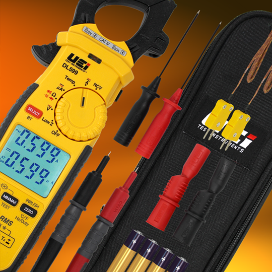 DL599 UEI, MEDIDOR INALÁMBRICO TRMS CON PRUEBA DE MOTOR, MARCA UEI